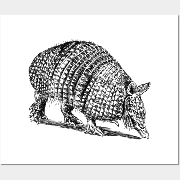 Armadillo Print Wall Art by rachelsfinelines